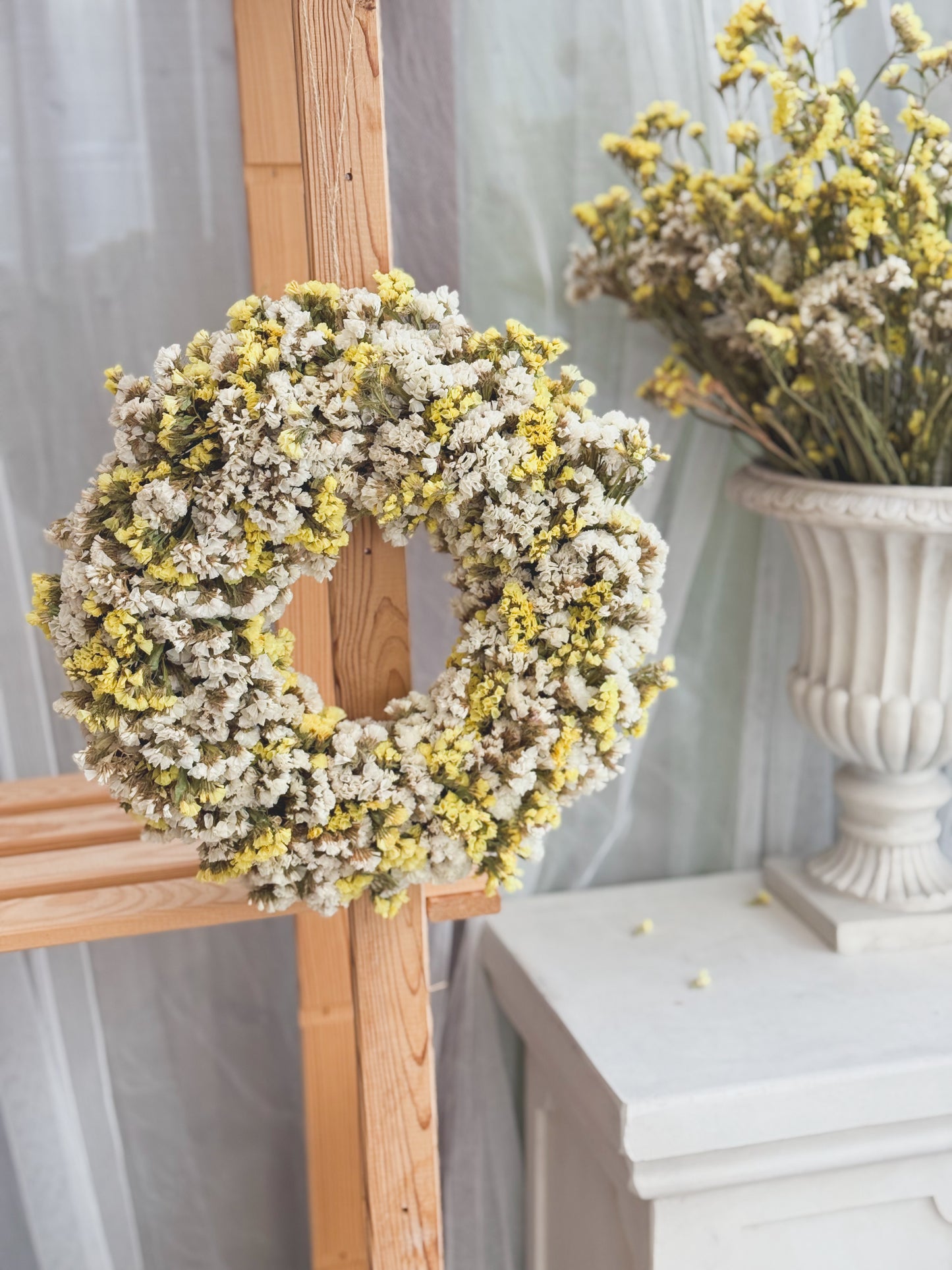 Natural Handmade Statice Wreath